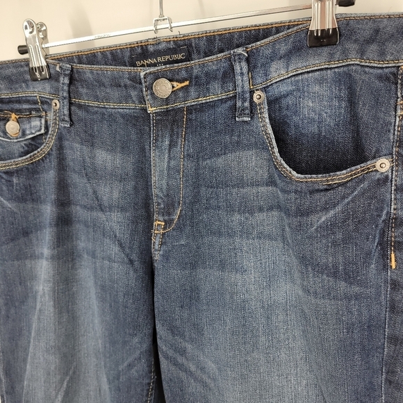 Banana Republic Womens Bootcut‎ Faded Dark Wash Jeans Size 8 Long - Picture 7 of 12